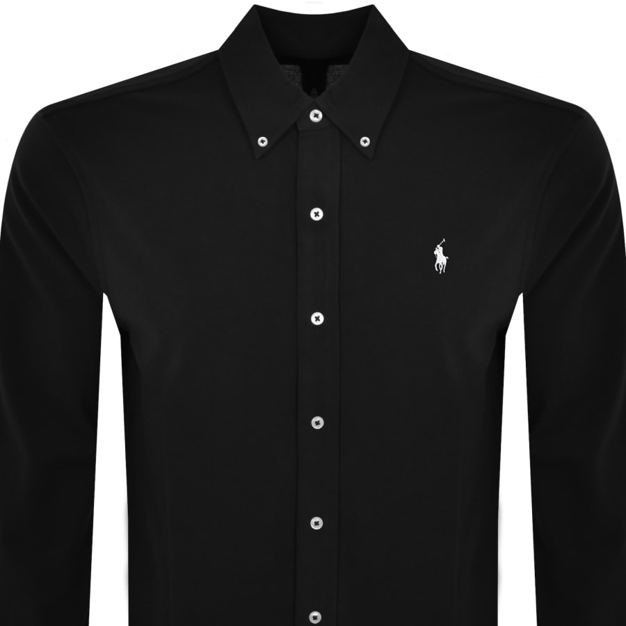 Ralph Lauren Featherweight Mesh Shirt Black Mainline Menswear Denmark